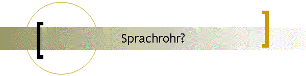 Sprachrohr?